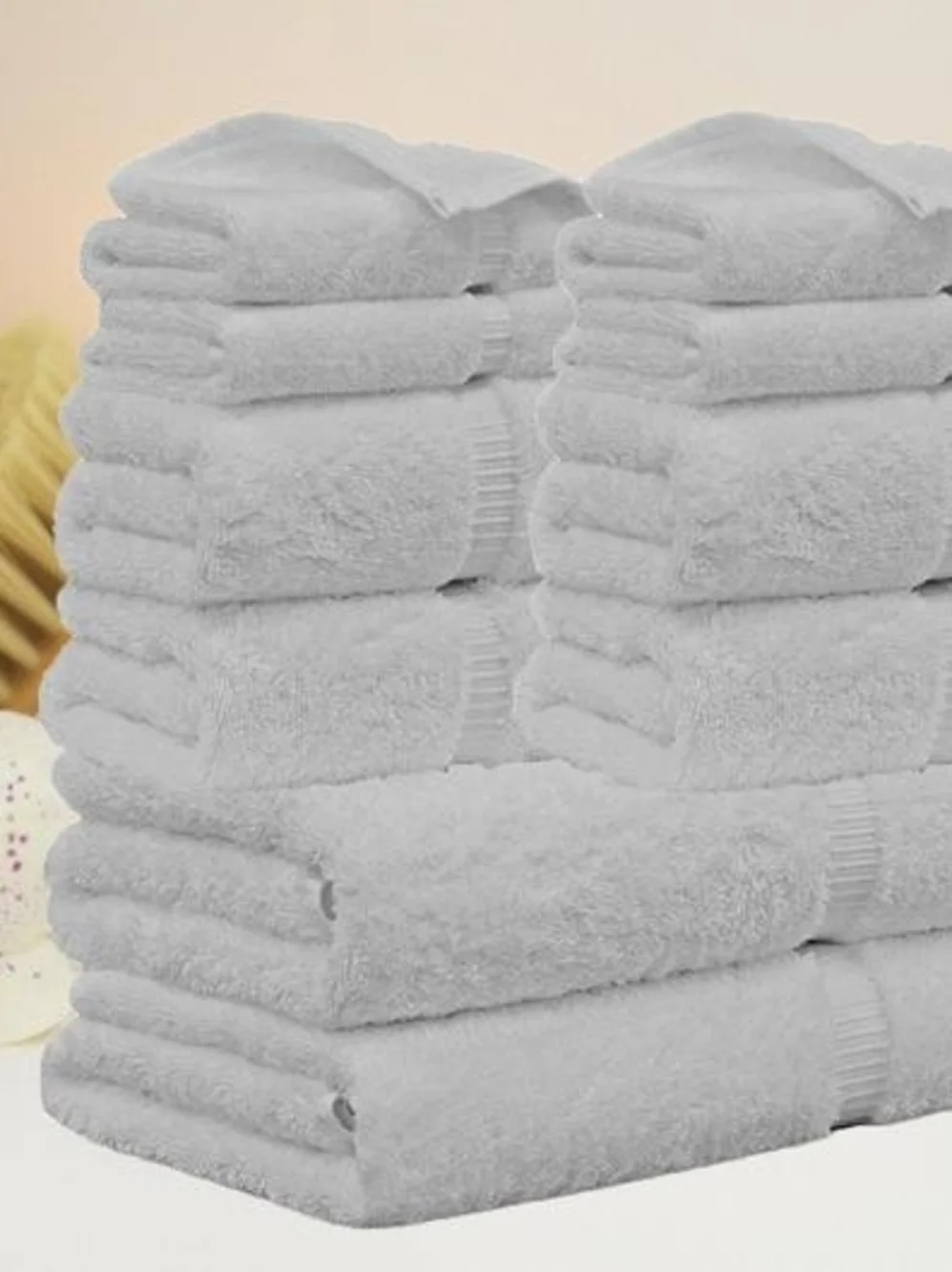 Ultra-Soft 10 Piece Towel Set Many Colors Bath Towel Set - Plush Absorbent Towel